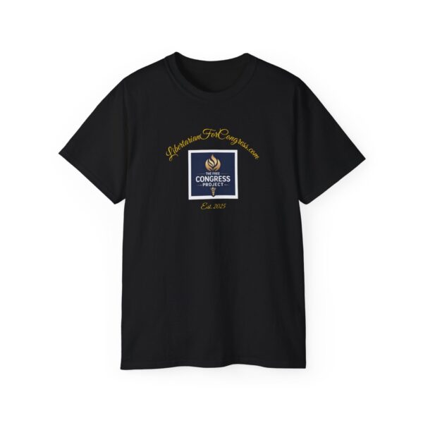 Free Congress Project "Black and Yellow" Est. 2025, Unisex Ultra Cotton Shirt, Political Canvass Apparel, Visibility, Fundraising Event T-Shirt