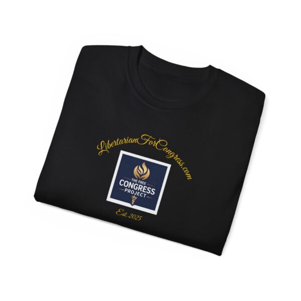 Free Congress Project "Black and Yellow" Est. 2025, Unisex Ultra Cotton Shirt, Political Canvass Apparel, Visibility, Fundraising Event T-Shirt - Image 4
